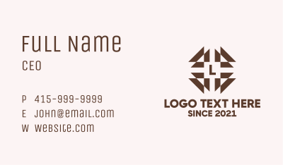 Geometric Consulting Letter  Business Card
