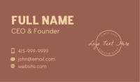 Handwritten Script Badge Business Card Image Preview