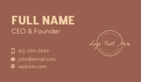 Handwritten Script Badge Business Card Preview