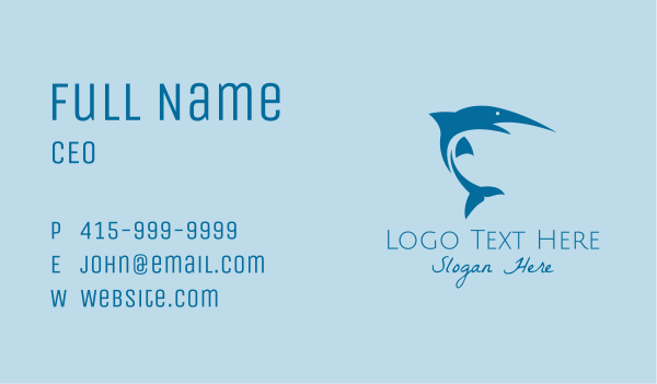 Fishing Blue Marlin Business Card Design Image Preview