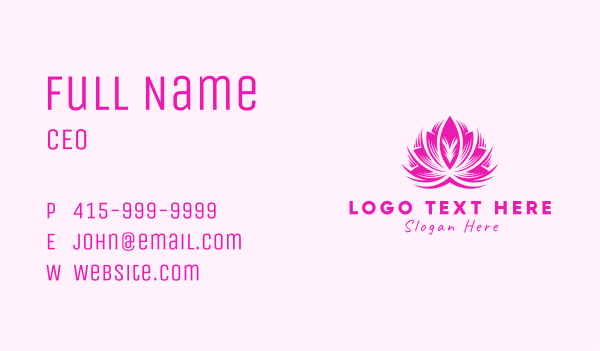 Lotus Beauty Flower Business Card Design Image Preview