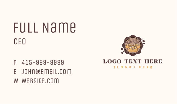 Baked Bread Pastry Business Card Design Image Preview