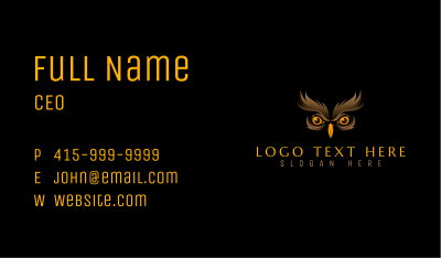 Safari Owl Eyes Business Card Image Preview
