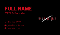 Scarry Horror Wordmark  Business Card Image Preview