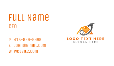 Hammer Carpentry Repair Business Card Image Preview