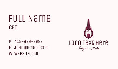 Wine Barrel Bottle  Business Card Image Preview