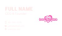 Cute Valentine Heart Business Card Preview