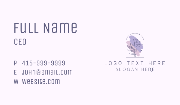Natural Cosmetics Brush Business Card Design Image Preview