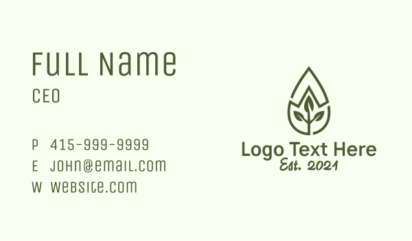 Leaf Spa Essential Oil Business Card Design Image Preview