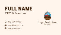 Agricultural Tractor Egg Business Card Design