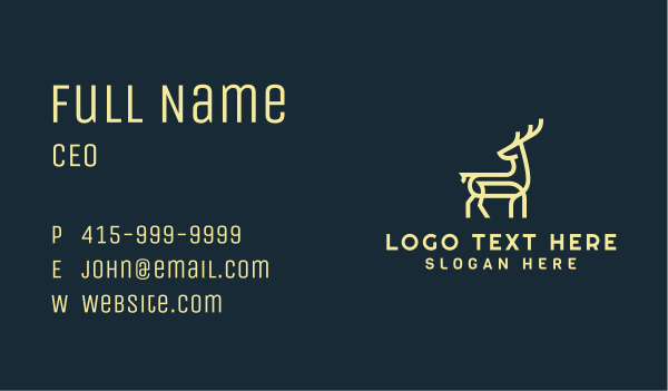 Yellow Deer Boutique Business Card Design Image Preview