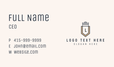 Deluxe Crown Shield Business Card Image Preview