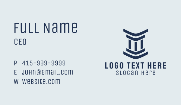 Legal Corporate Column Business Card Design Image Preview