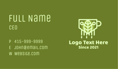 Organic Leaf Tea Business Card Image Preview