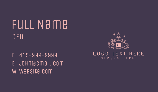 Scented Candle Jar Business Card Design Image Preview