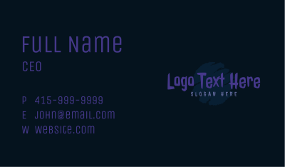 Grungy Brush Graffiti Wordmark Business Card Image Preview