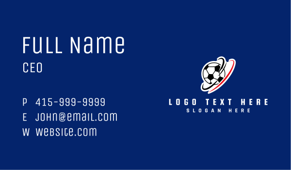 Spinning Soccer Ball Business Card Design Image Preview