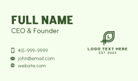 Linear Leaf Letter Business Card Design