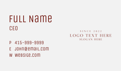 Red Luxury Letter Business Card Image Preview