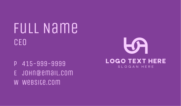 Elegant Purple UA Business Card Design Image Preview