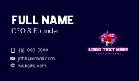 Cherry French Kiss Lips Business Card Design