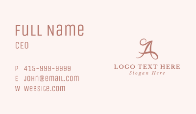 Classy Fashion Event Letter A Business Card Image Preview