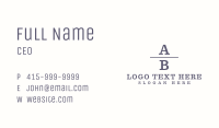 Professional Accounting Letter Business Card Image Preview
