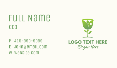 Green Tulip Tea Business Card