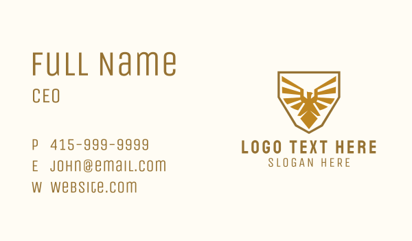 Gold Hawk Sigil Business Card Design Image Preview