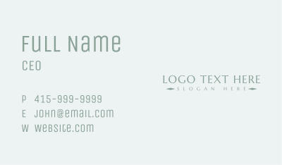 Luxury Designer Boutique Wordmark Business Card Image Preview