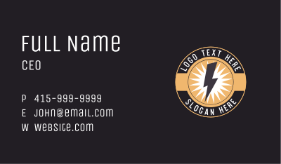 Electric Spark Electricity Business Card Image Preview
