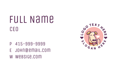Happy Pet Dog Business Card Image Preview