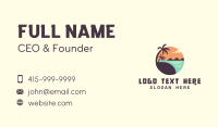 Tropical Ocean Beach Business Card Design