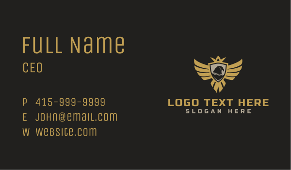 Eagle Wing Crest  Business Card Design Image Preview