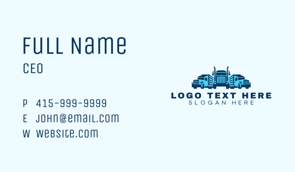 Truck Courier Logistics Business Card Design Image Preview