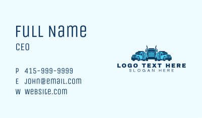 Truck Courier Logistics Business Card Image Preview