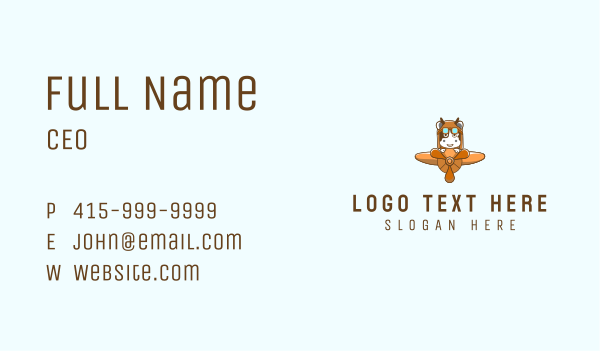 Cow Airplane Mascot Business Card Design Image Preview