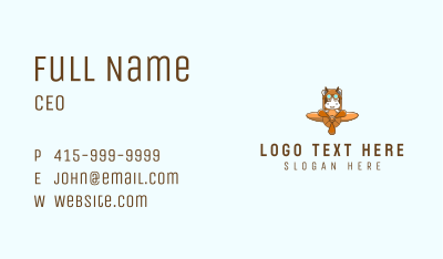 Cow Airplane Mascot Business Card Image Preview