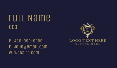 Premium Ornament Shield Business Card Image Preview