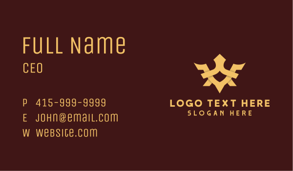 Luxury Style Crown Business Card Design Image Preview