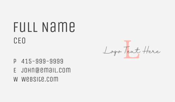 Signature Letter Company Business Card Design Image Preview