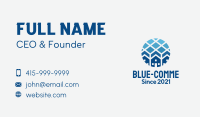Blue Geometric Real Estate Business Card Image Preview