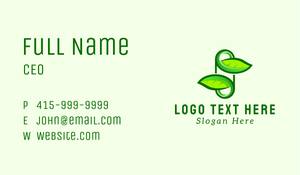 Herbal Leaf Capsule  Business Card Design Image Preview