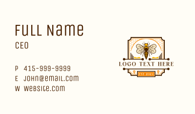 Honey Bee Wasp Business Card Image Preview