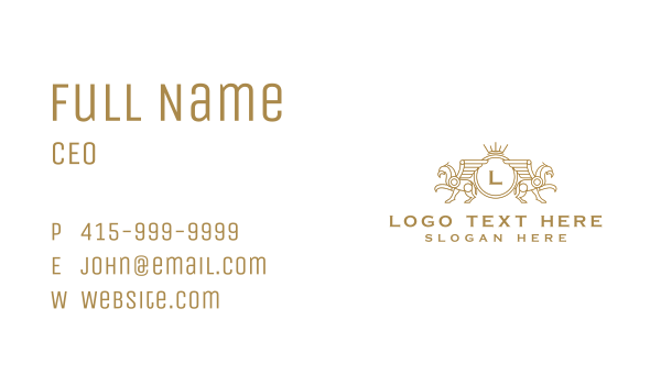 Griffin Luxury Wing Business Card Design Image Preview