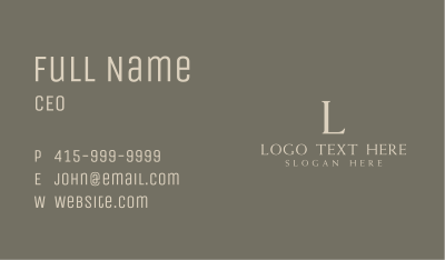 Luxury Fashion Boutique Lettermark Business Card Image Preview