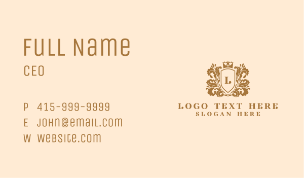 Floral Royalty Crown Business Card Design Image Preview