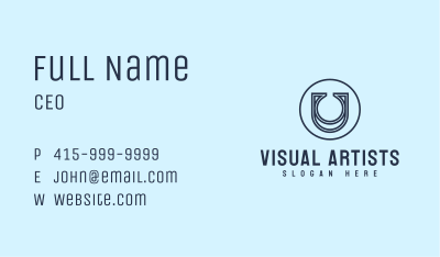 Creative Marketing Letter U Business Card Image Preview