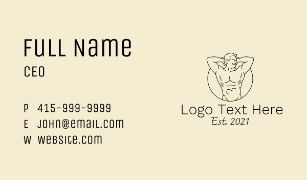 Topless Gentleman Business Card Design Image Preview