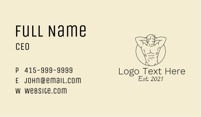 Topless Gentleman Business Card Image Preview